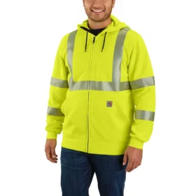 Sudadera con capucha y cremallera completa «Force» de alta visibilidad Clase 3 para hombre