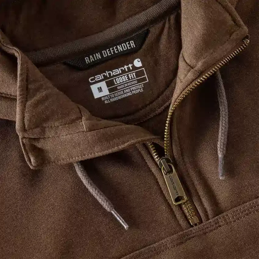 Sudadera con capucha y cremallera de un cuarto de Paxton para hombre, resistente e impermeable - Sudaderas con capucha Rain Defender de carhartt