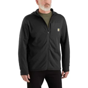 Sudadera con capucha y cremallera para hombre Force, con forro polar y tecnología de absorción de la humedad