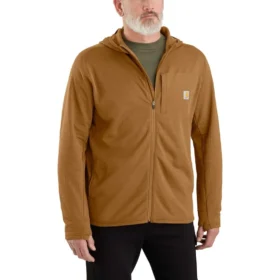 Sudadera con capucha y cremallera para hombre Force, con forro polar y tecnología de absorción de la humedad