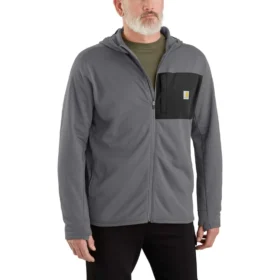 Sudadera con capucha y cremallera para hombre Force, con forro polar y tecnología de absorción de la humedad