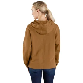 Sudadera con capucha y estampado para mujer, de Tencel ligero y corte holgado