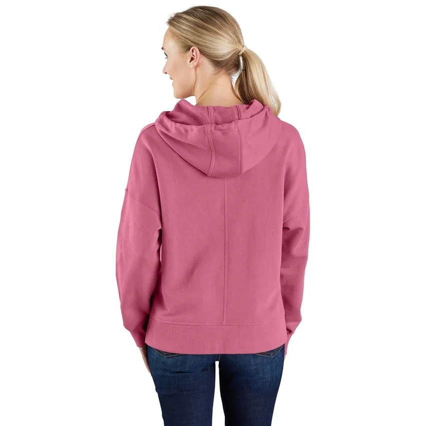 Sudadera con capucha y estampado para mujer, de Tencel ligero y corte holgado