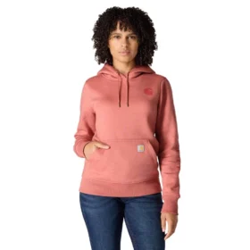 Sudadera con capucha y logotipo de Clarksburg para mujer, de corte holgado y forrada de forro polar