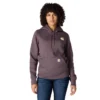 Sudadera con capucha y logotipo de Clarksburg para mujer, de corte holgado y forrada de forro polar