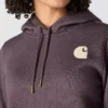 Sudadera con capucha y logotipo de Clarksburg para mujer, de corte holgado y forrada de forro polar