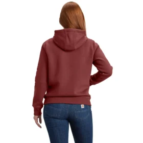 Sudadera con capucha y logotipo de Clarksburg para mujer, de corte holgado y forrada de forro polar