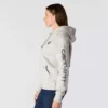 Sudadera con capucha y logotipo de Clarksburg para mujer, de corte holgado y forrada de forro polar