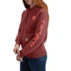 Sudadera con capucha y logotipo de Clarksburg para mujer, de corte holgado y forrada de forro polar