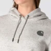 Sudadera con capucha y logotipo de Clarksburg para mujer, de corte holgado y forrada de forro polar