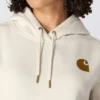 Sudadera con capucha y logotipo de Clarksburg para mujer, de corte holgado y forrada de forro polar