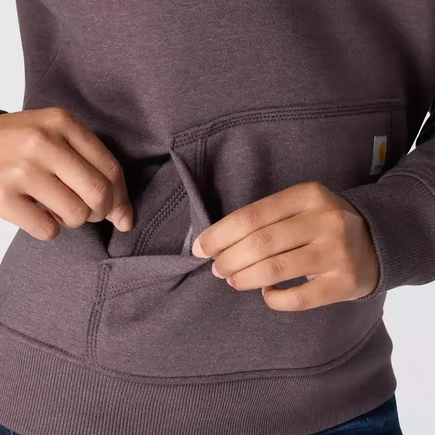 Sudadera con capucha y logotipo de Clarksburg para mujer, de corte holgado y forrada de forro polar