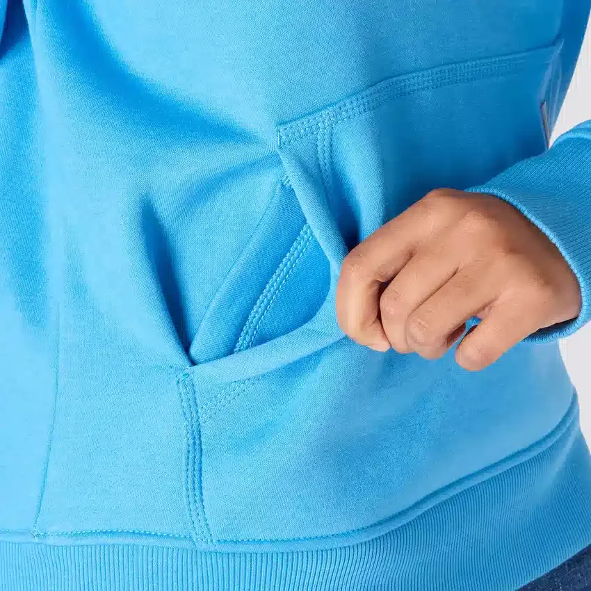 Sudadera con capucha y logotipo de Clarksburg para mujer, de corte holgado y forrada de forro polar