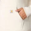Sudadera con capucha y logotipo de Clarksburg para mujer, de corte holgado y forrada de forro polar