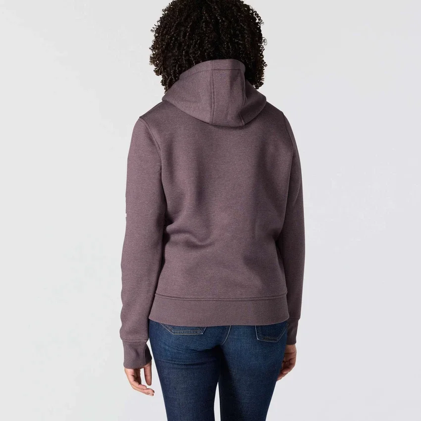 Sudadera con capucha y logotipo de Clarksburg para mujer, de corte holgado y forrada de forro polar