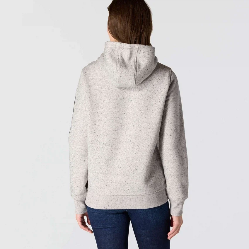 Sudadera con capucha y logotipo de Clarksburg para mujer, de corte holgado y forrada de forro polar
