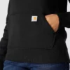 Sudadera con capucha y logotipo de Clarksburg para mujer, de corte holgado y forrada de forro polar