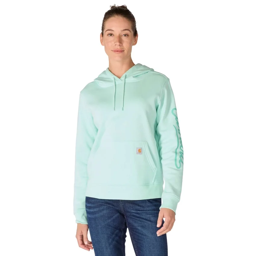 Sudadera con capucha y Script Logo para mujer