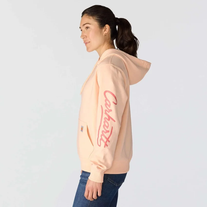 Sudadera con capucha y Script Logo para mujer