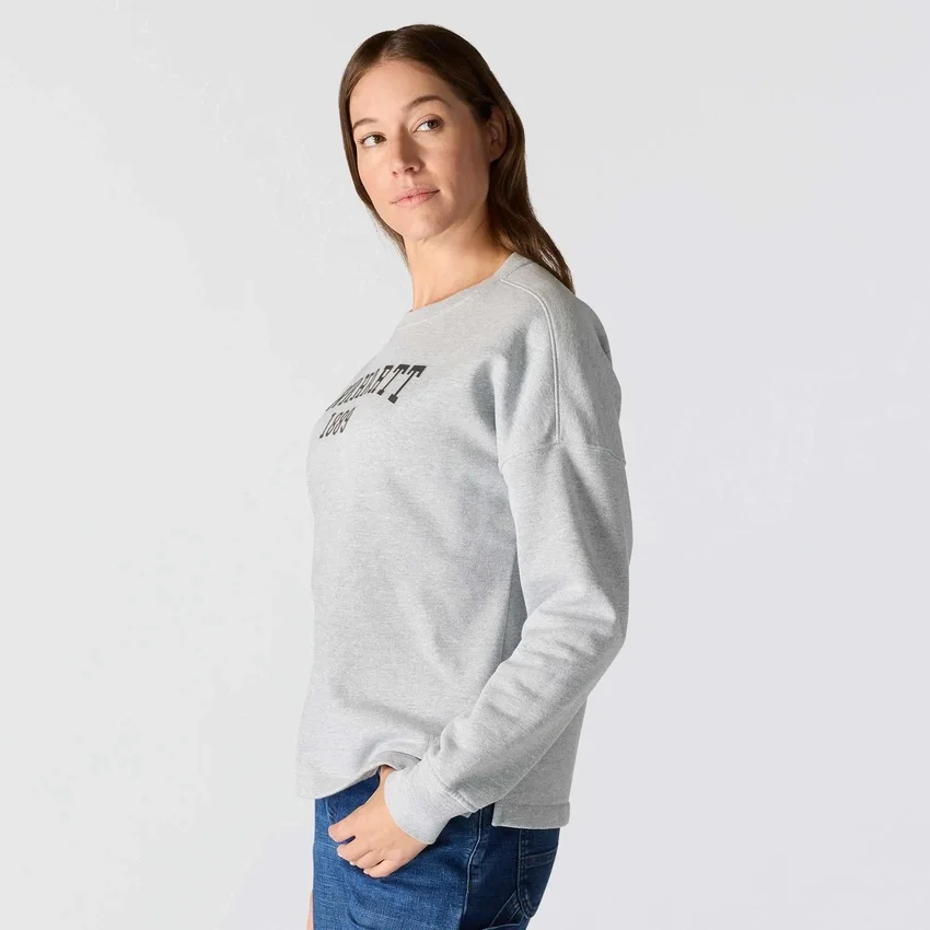 Sudadera cuello redondo con estampado carhartt 1889 de peso medio y corte holgado para mujer