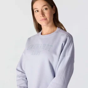 Sudadera cuello redondo con estampado carhartt 1889 de peso medio y corte holgado para mujer