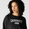 Sudadera cuello redondo con estampado carhartt 1889 de peso medio y corte holgado para mujer