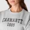 Sudadera cuello redondo con estampado carhartt 1889 de peso medio y corte holgado para mujer
