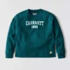 Sudadera cuello redondo con estampado carhartt 1889 de peso medio y corte holgado para mujer