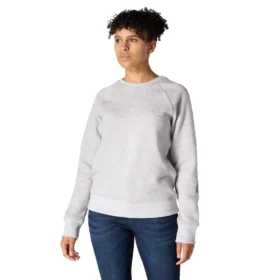 Sudadera cuello redondo con estampado gráfico, corte holgado y peso medio para mujer