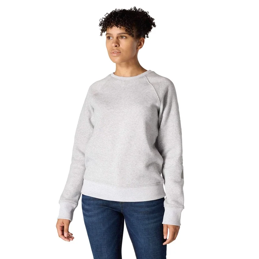 Sudadera cuello redondo con estampado gráfico, corte holgado y peso medio para mujer