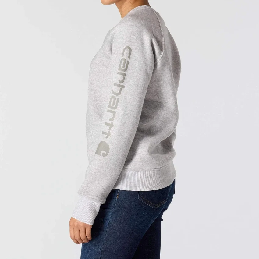 Sudadera cuello redondo con estampado gráfico, corte holgado y peso medio para mujer