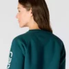 Sudadera cuello redondo con estampado gráfico, corte holgado y peso medio para mujer