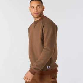 Sudadera cuello redondo de forro polar grueso de la serie Crafted para hombre