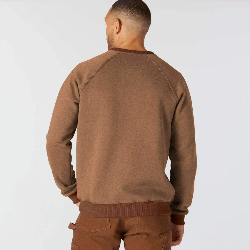 Sudadera cuello redondo de forro polar grueso de la serie Crafted para hombre