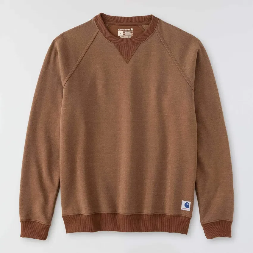 Sudadera cuello redondo de forro polar grueso de la serie Crafted para hombre