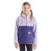Sudadera de felpa con manguitos largos y cremallera de un cuarto para niñas (niños pequeños/niños/jóvenes)