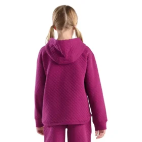 Sudadera de manguitos acolchados de jersey con media cremallera para niñas (niños/jóvenes)