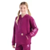 Sudadera de manguitos acolchados de jersey con media cremallera para niñas (niños/jóvenes)
