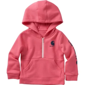 Sudadera de manguitos largos con media cremallera para niñas (bebés/niños pequeños)