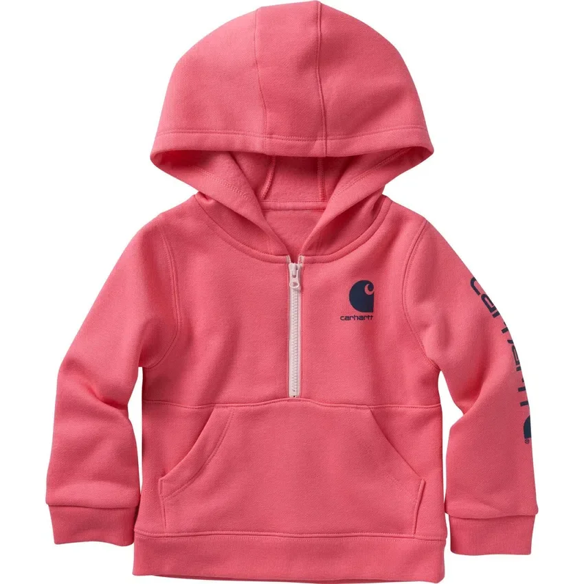 Sudadera de manguitos largos con media cremallera para niñas (bebés/niños pequeños)