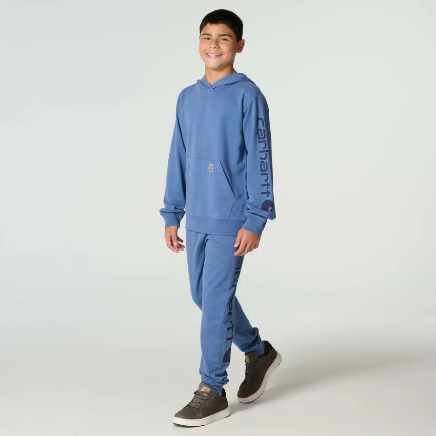 Sudadera de manguitos largos para niño, teñida en prenda y rediseñada (niños/jóvenes)