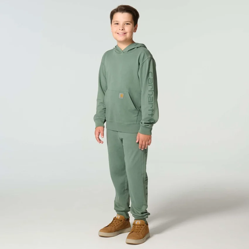 Sudadera de manguitos largos para niño, teñida en prenda y rediseñada (niños/jóvenes)