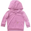 Sudadera de manguitos largos para niños con medio cremallero, teñida en prenda y rediseñada (Bebés/Niños pequeños)