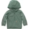 Sudadera de manguitos largos para niños con medio cremallero, teñida en prenda y rediseñada (Bebés/Niños pequeños)