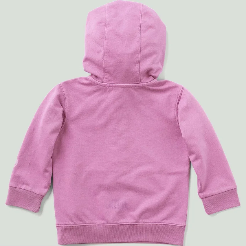 Sudadera de manguitos largos para niños con medio cremallero, teñida en prenda y rediseñada (Bebés/Niños pequeños)