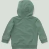 Sudadera de manguitos largos para niños con medio cremallero, teñida en prenda y rediseñada (Bebés/Niños pequeños)