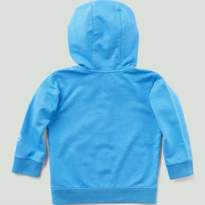 Sudadera de manguitos largos para niños con medio cremallero, teñida en prenda y rediseñada (Bebés/Niños pequeños)