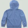 Sudadera de manguitos largos para niños con medio cremallero, teñida en prenda y rediseñada (Bebés/Niños pequeños)