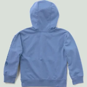 Sudadera de manguitos largos para niños con medio cremallero, teñida en prenda y rediseñada (Bebés/Niños pequeños)