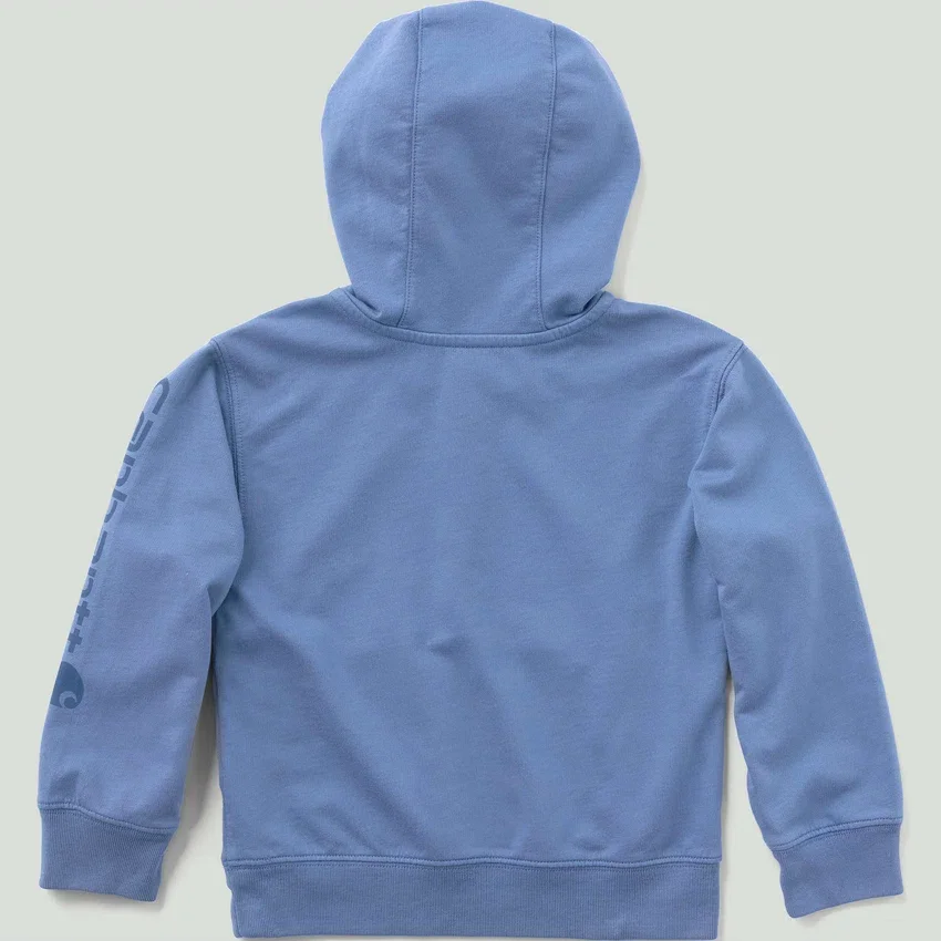Sudadera de manguitos largos para niños con medio cremallero, teñida en prenda y rediseñada (Bebés/Niños pequeños)
